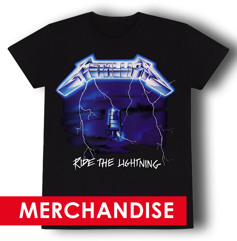 Metallica T-Shirt Schwarz Unisex Ride The Lightening Tracks