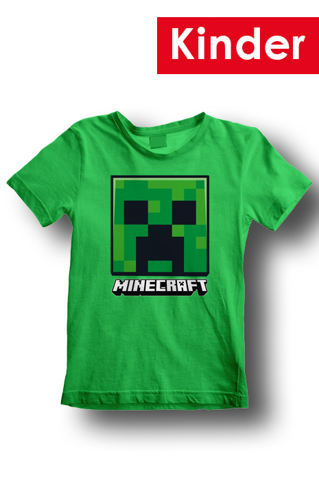 Minecraft Kinder T-Shirt Creeper Face Grün