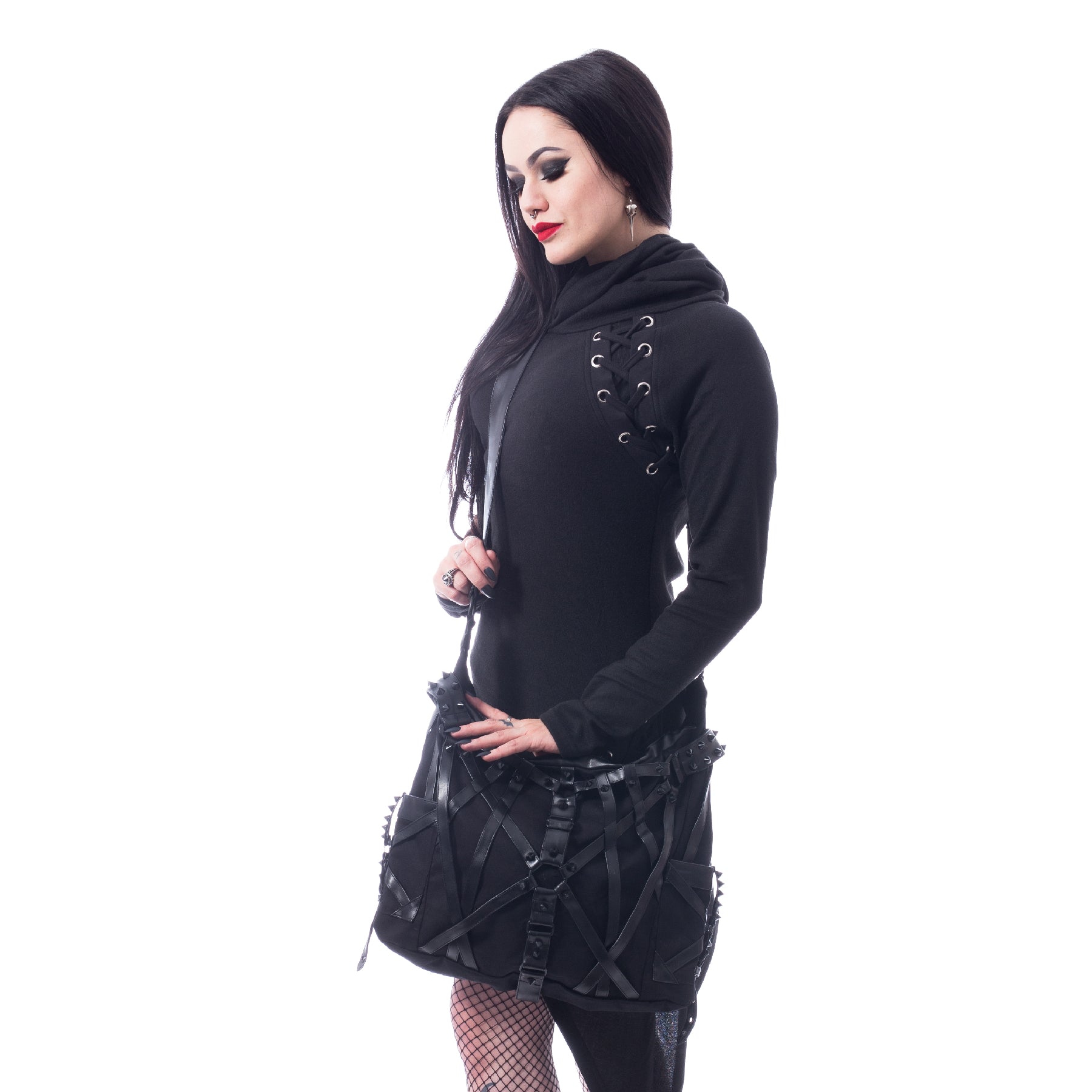 Vixxsin Handtasche Schwarz Harness Bag