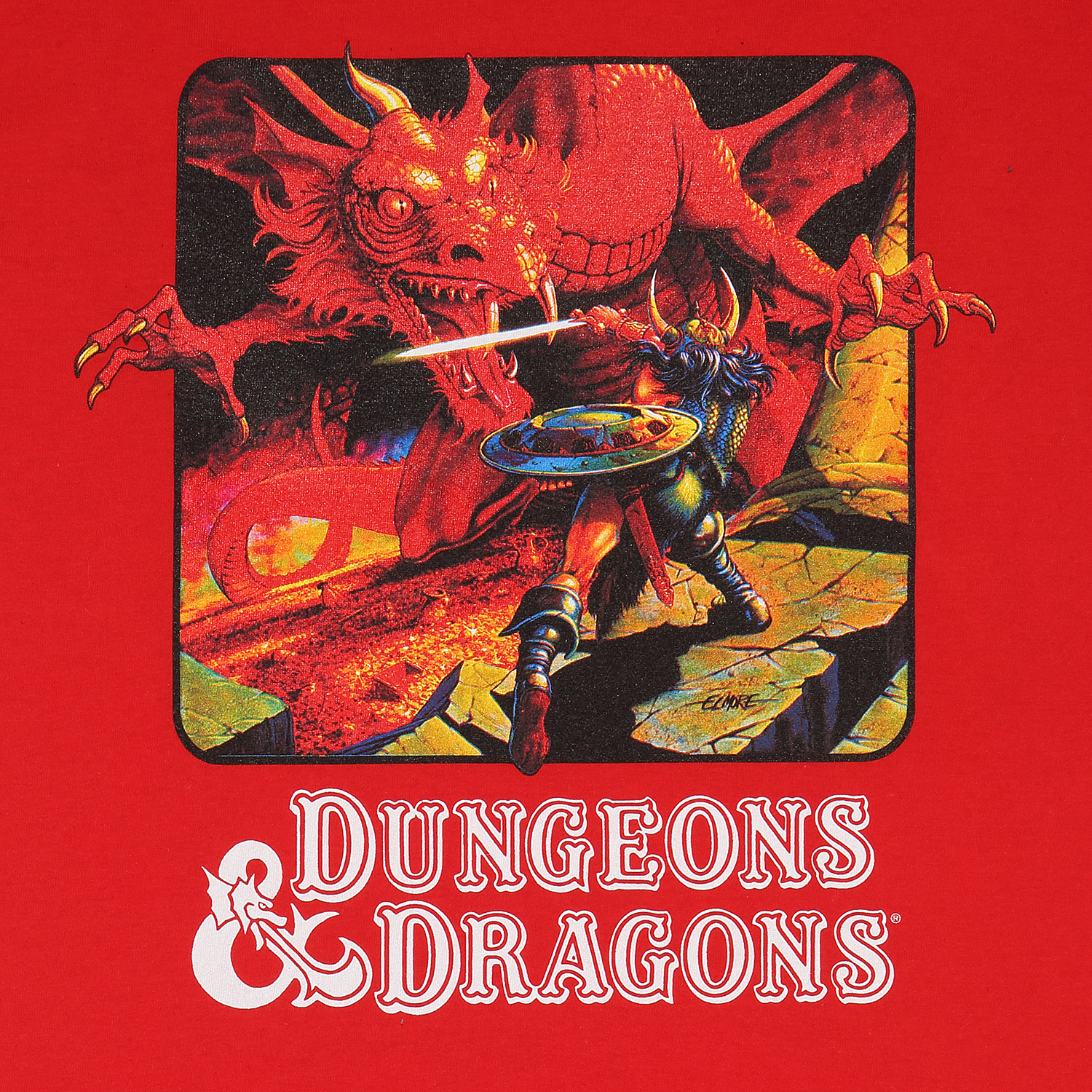 Dungeons And Dragons T-Shirt XXL Rot Unisex Classic Poster