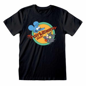 The Simpsons T-Shirt L Itchy And Scratchy Schwarz