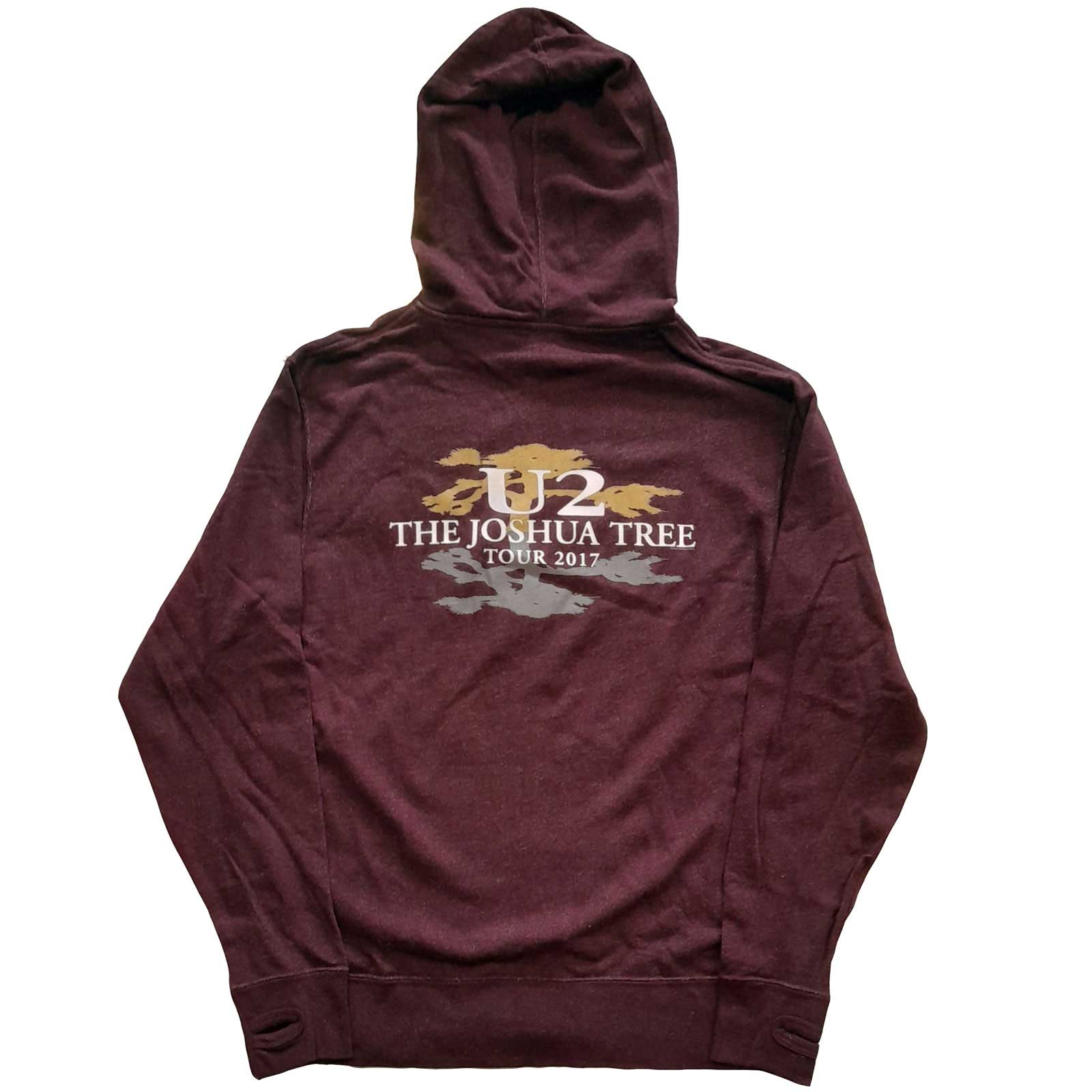 U2 Zipped Hoodie XXL Joshua Tree 2017 Rot
