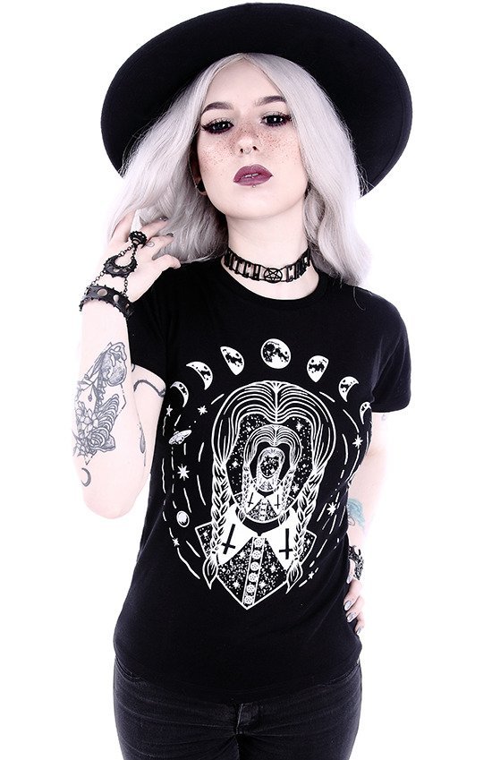Restyle T-Shirt 3XL Schwarz Gotisch Trippin Wednesday