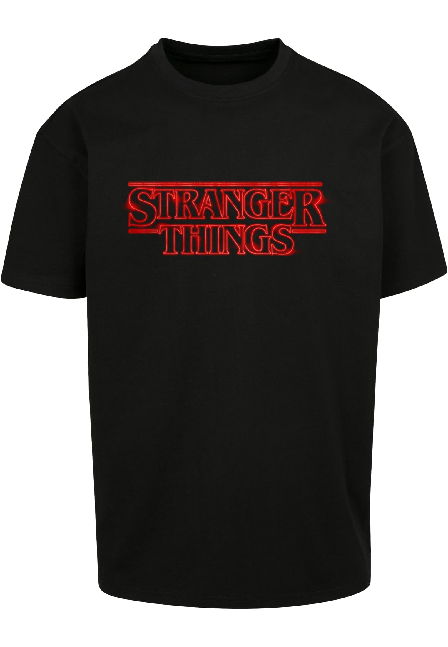 Stranger Things T-Shirt XXL Schwarz Unisex Oversized Neon Sign Heavy Oversize Tee
