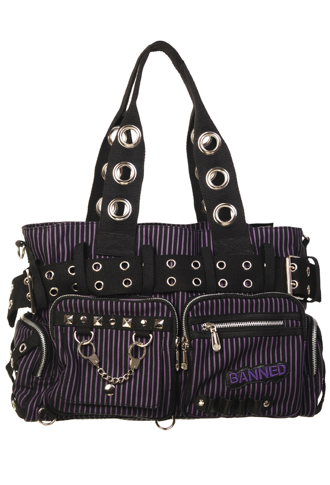 Banned Handtasche Schwarz/Lila Sweet Revenge