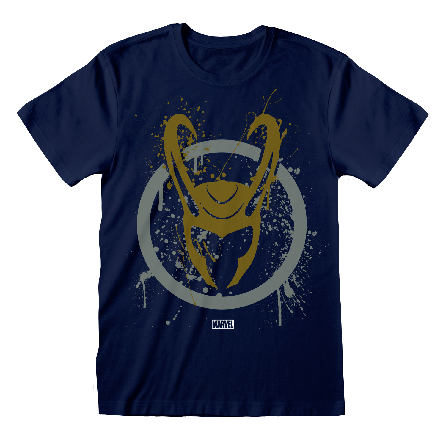 Marvel Studios Loki: Season 2 T-Shirt M Navyblau Unisex Splatter Logo