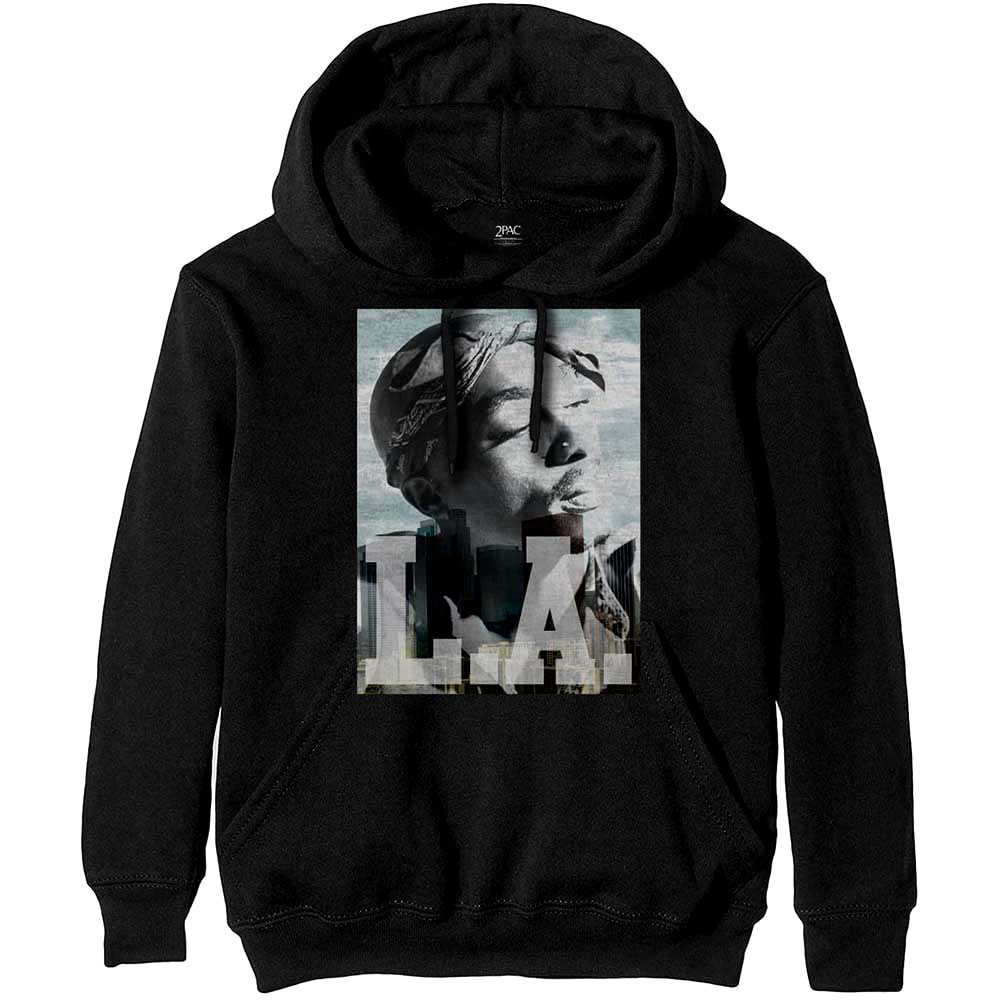 Tupac Hoodie XXL La Skyline Schwarz