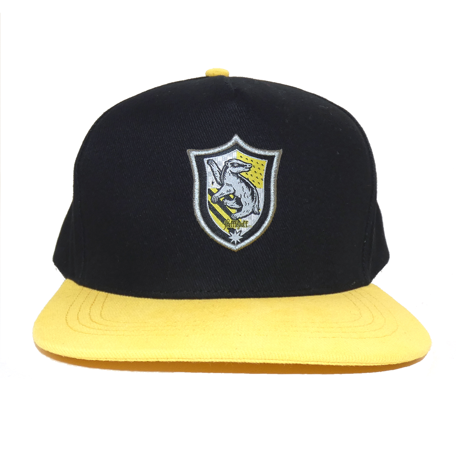 Harry Potter Snapback Cap  Schwarz & Yellow Badge Hufflepuff