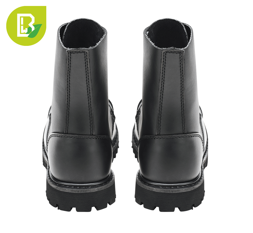 Brandit Stiefel 13/47 Schwarz Unisex aus veganem Leder Vegantom 10 Eyelet Boots