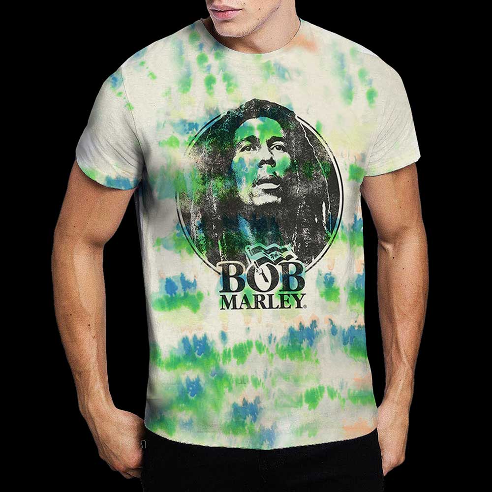 Bob Marley T-shirt 3XL Black & White Logo Dip-Dye Weiß