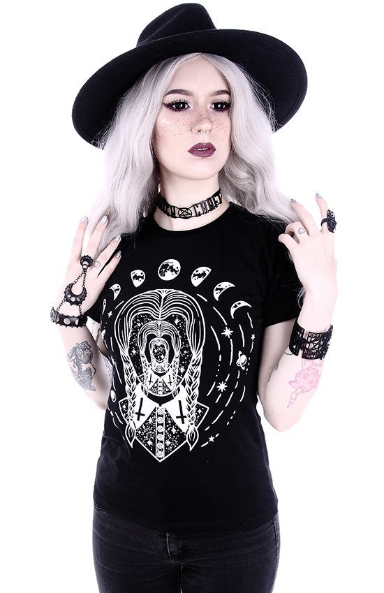 Restyle T-Shirt 3XL Schwarz Gotisch Trippin Wednesday