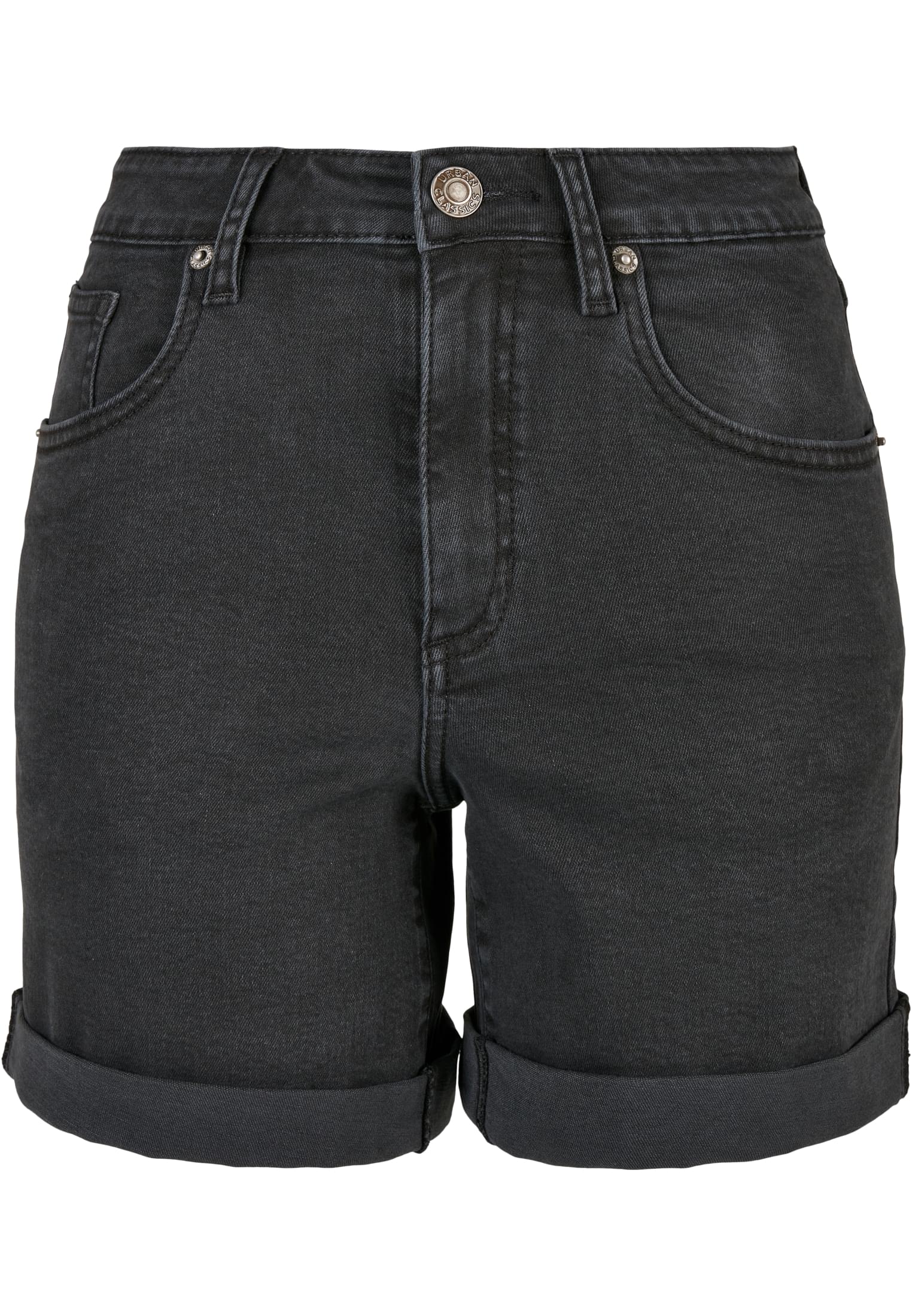 Organic Stretch Denim 5 Pocket Shorts Black washed 29