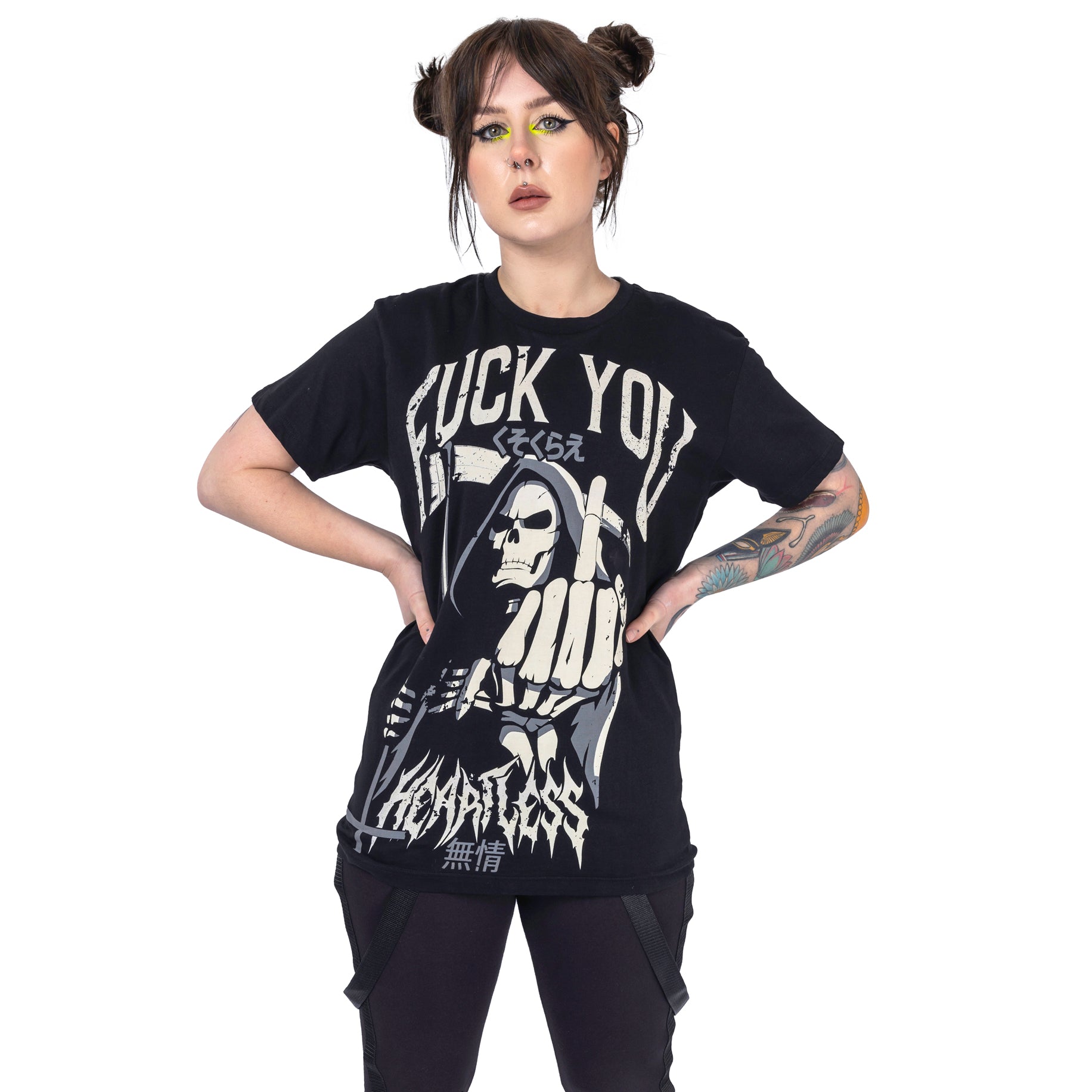 Heartless T-Shirt XXL Schwarz FU Reaper