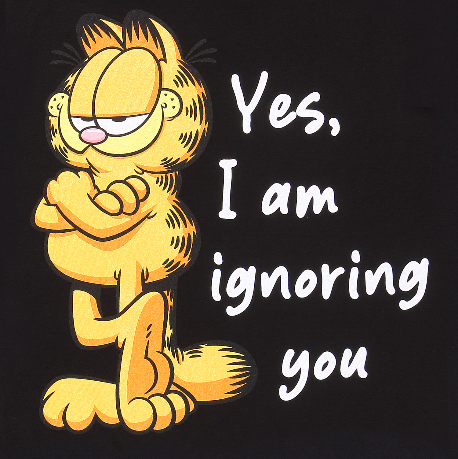 Garfield T-Shirt XXL Schwarz Unisex Ignoring You