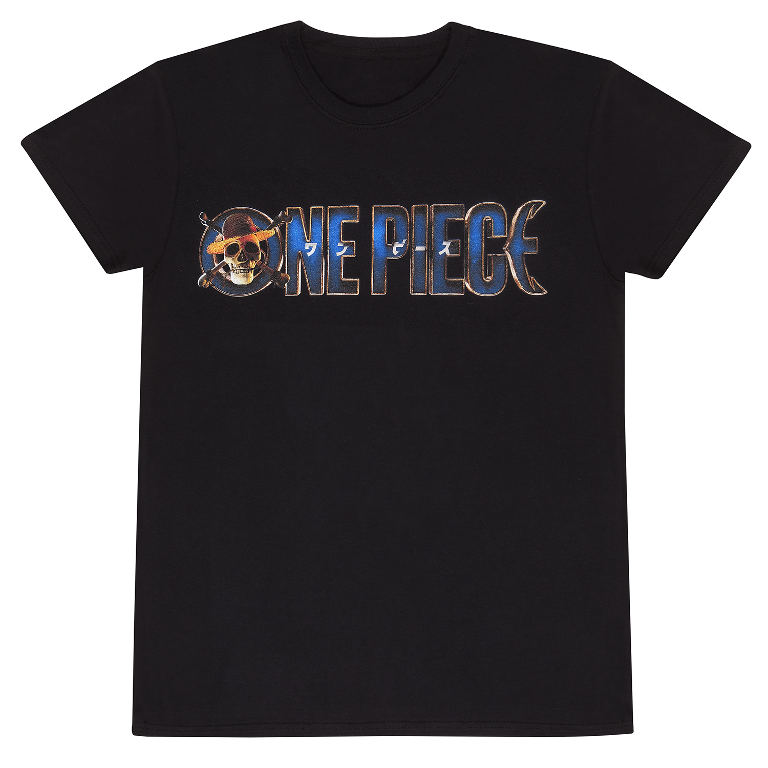 One Piece T-Shirt M Schwarz Unisex Logo