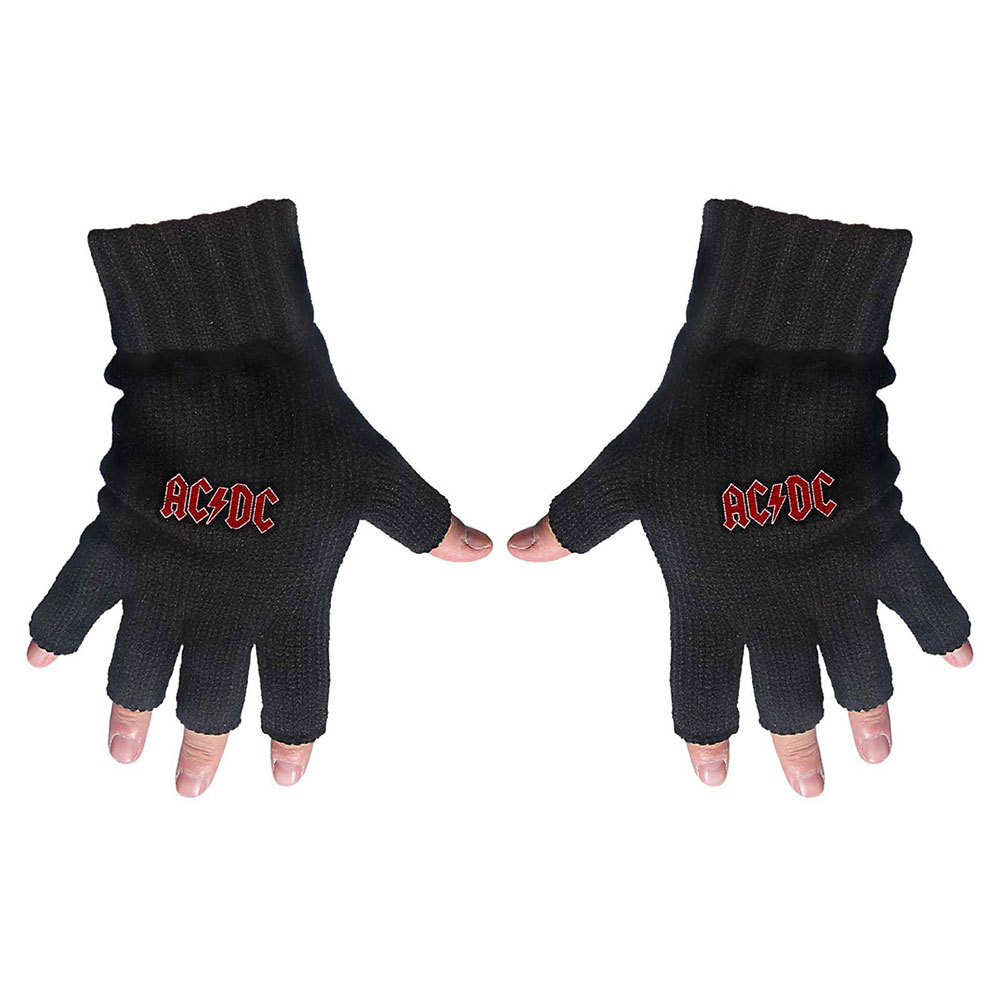 AC/DC fingerlose Handschuhe Logo