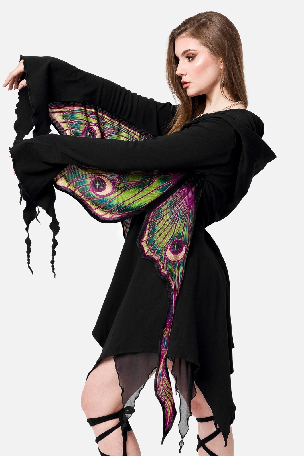 Restyle Frauenhoodie 5XL Schwarz Metamorphosis Wilderwood