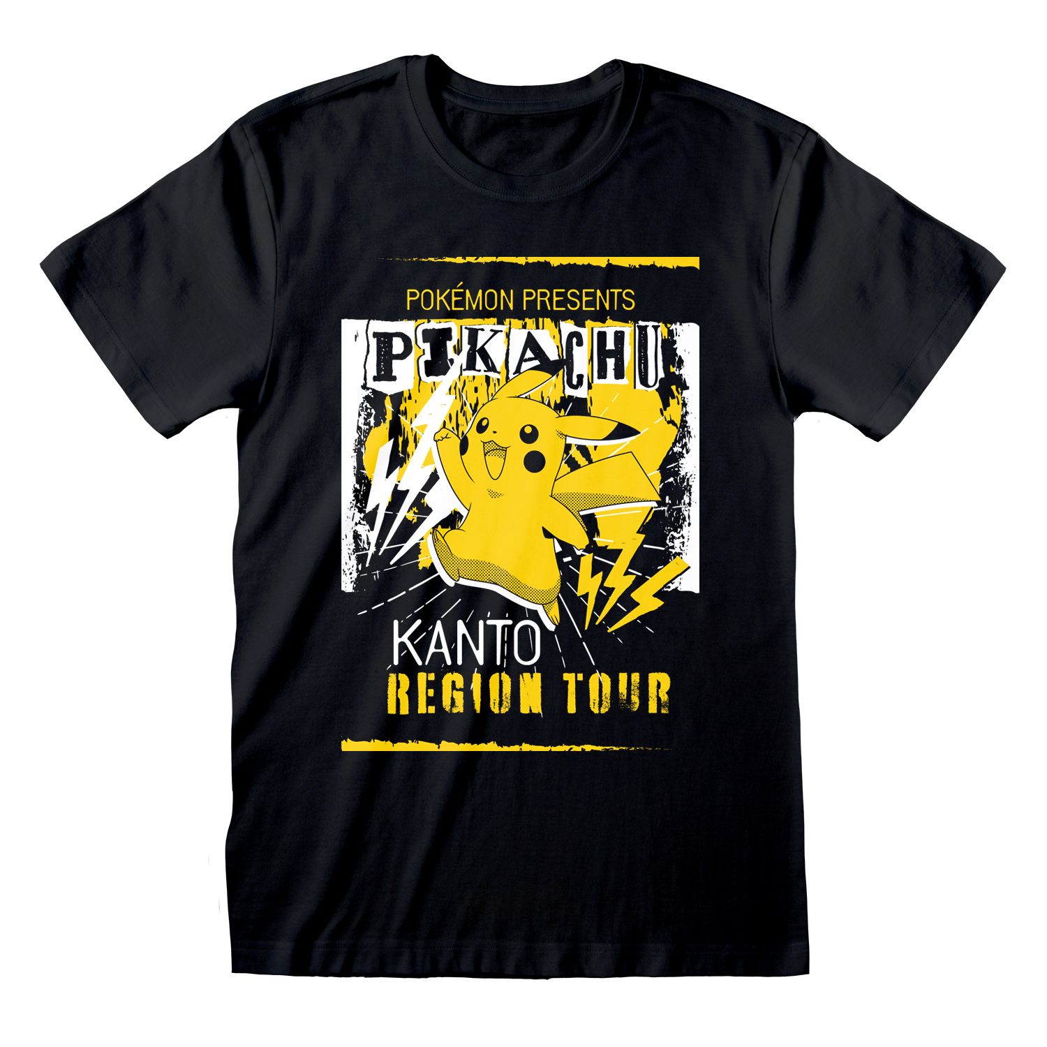 Pokemon T-Shirt XXL Schwarz Unisex Kanto Region Tour