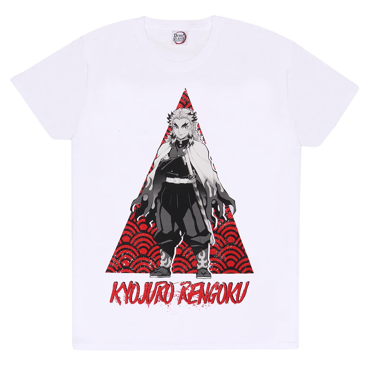 Demon Slayer T-Shirt S Weiß Unisex Rengoku Tri