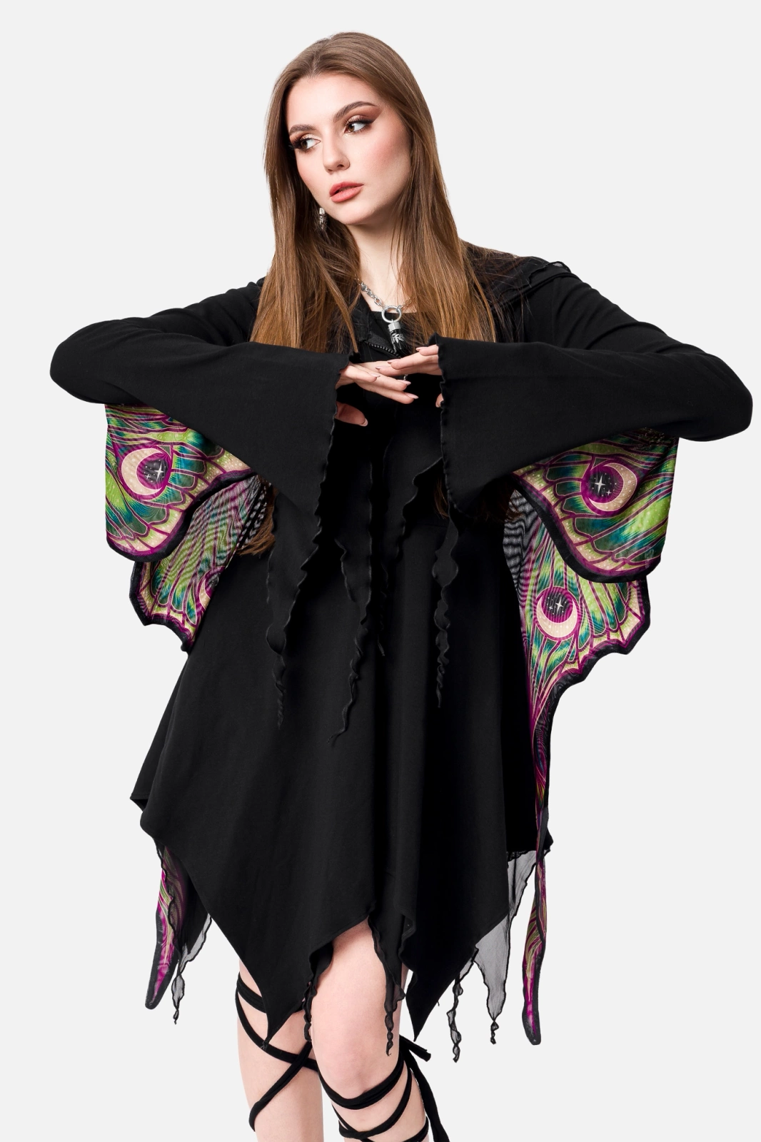 Restyle Frauenhoodie 5XL Schwarz Metamorphosis Wilderwood