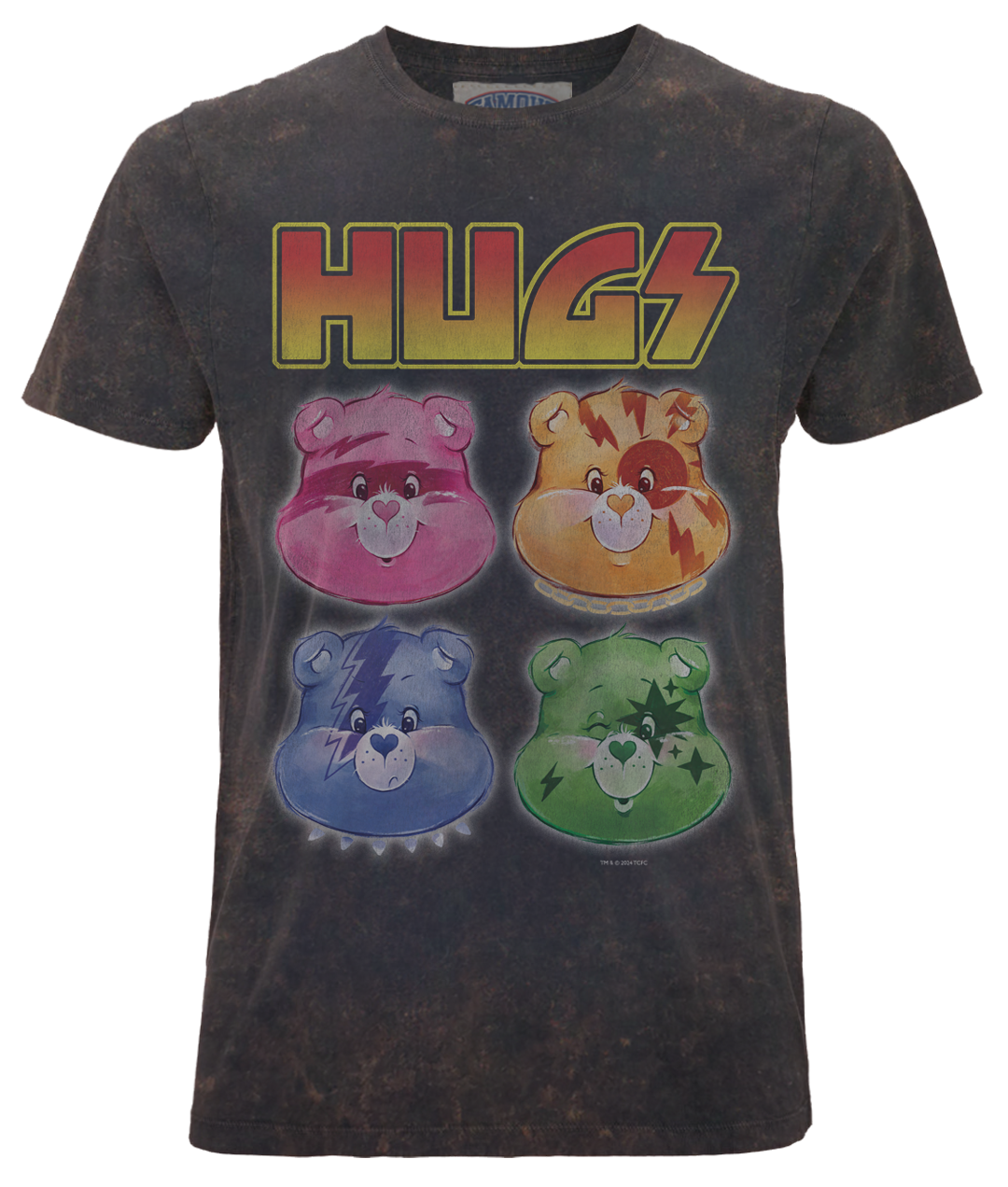 Care Bears T-Shirt XXL Schwarz Unisex Hugs Washed Black