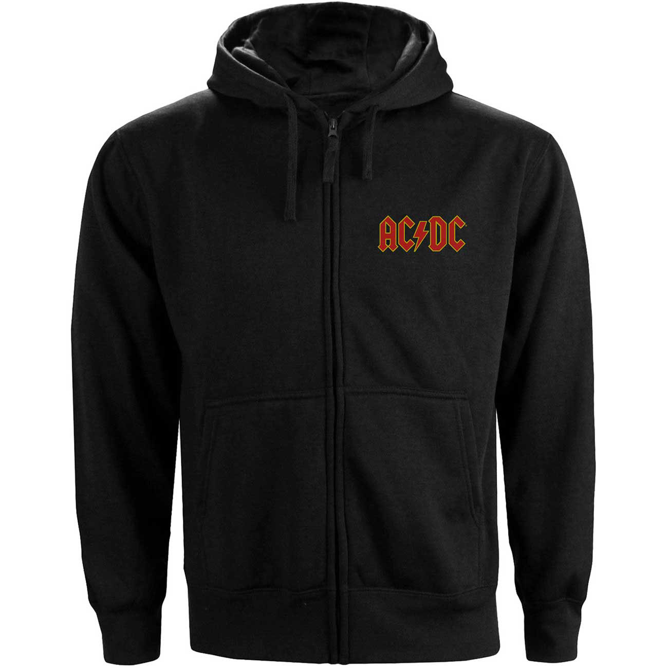 AC/DC Girl Zipped Hoodie XL Logo Schwarz