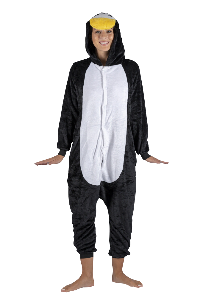 Jumpsuit Onesie Overall Schlafanzug Pinguin M