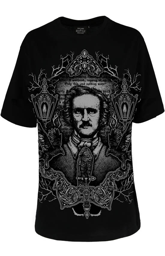 Restyle T-Shirt XS Edgar Poe Oversized