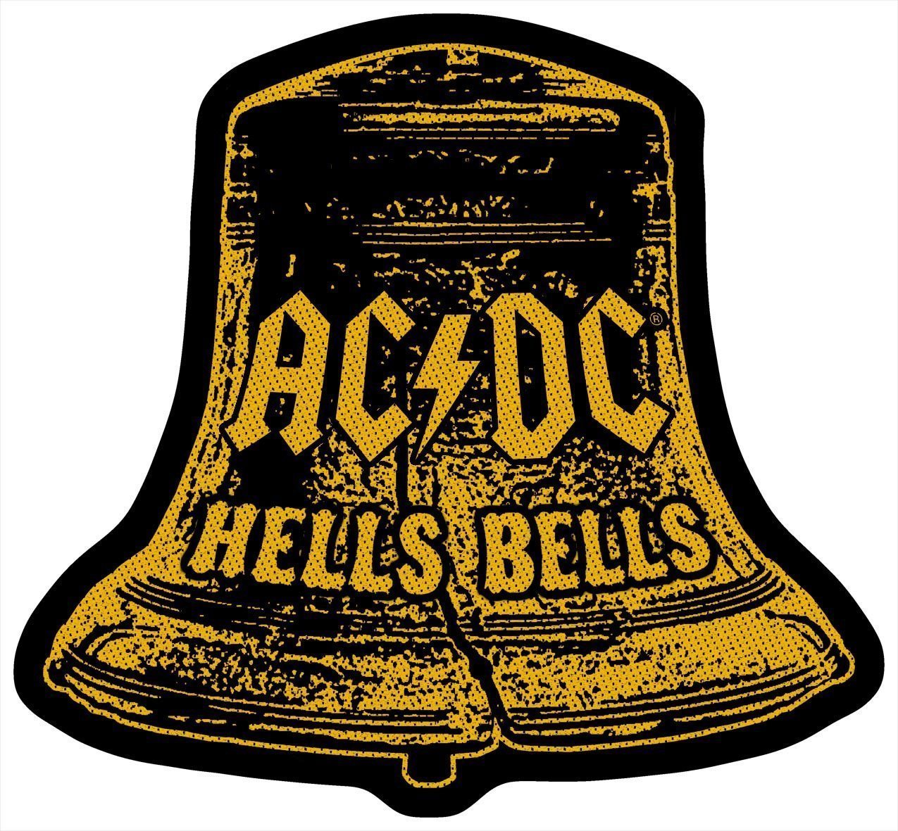 AC/DC Patch "Hells Bells" schwarz gelb