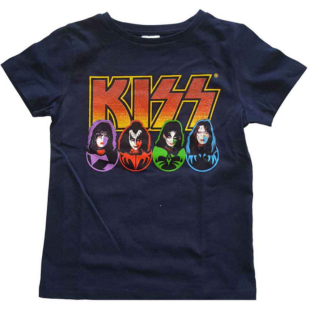 KISS Kindershirt 13-14 Jahre Schwarz Unisex Logo, Faces & Icons