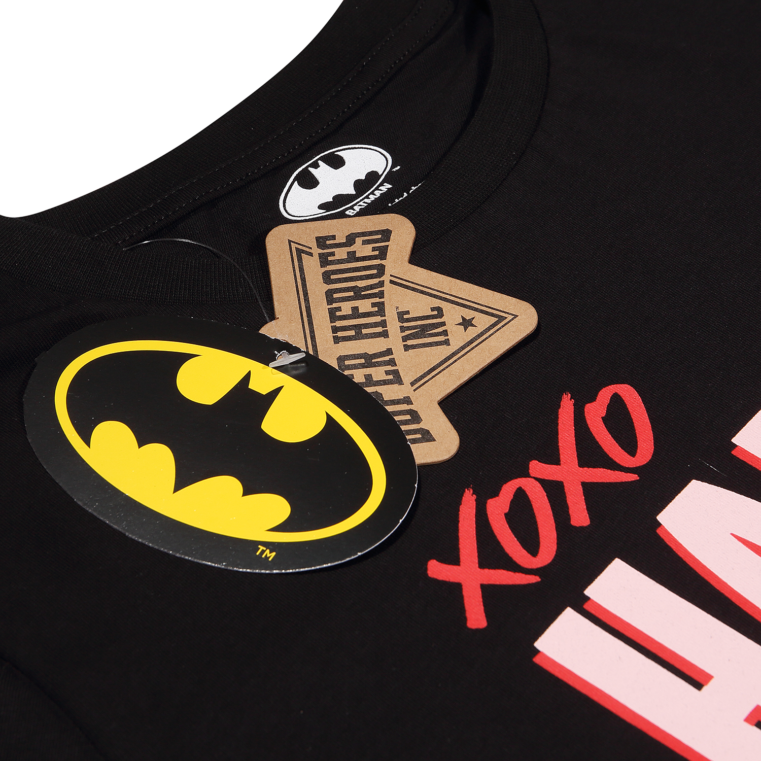 Batman Dressshirt XXL Schwarz Harley Quinn Jumbo Text Dressshirt XXL Schwarz Ladies T-Shirt Dress