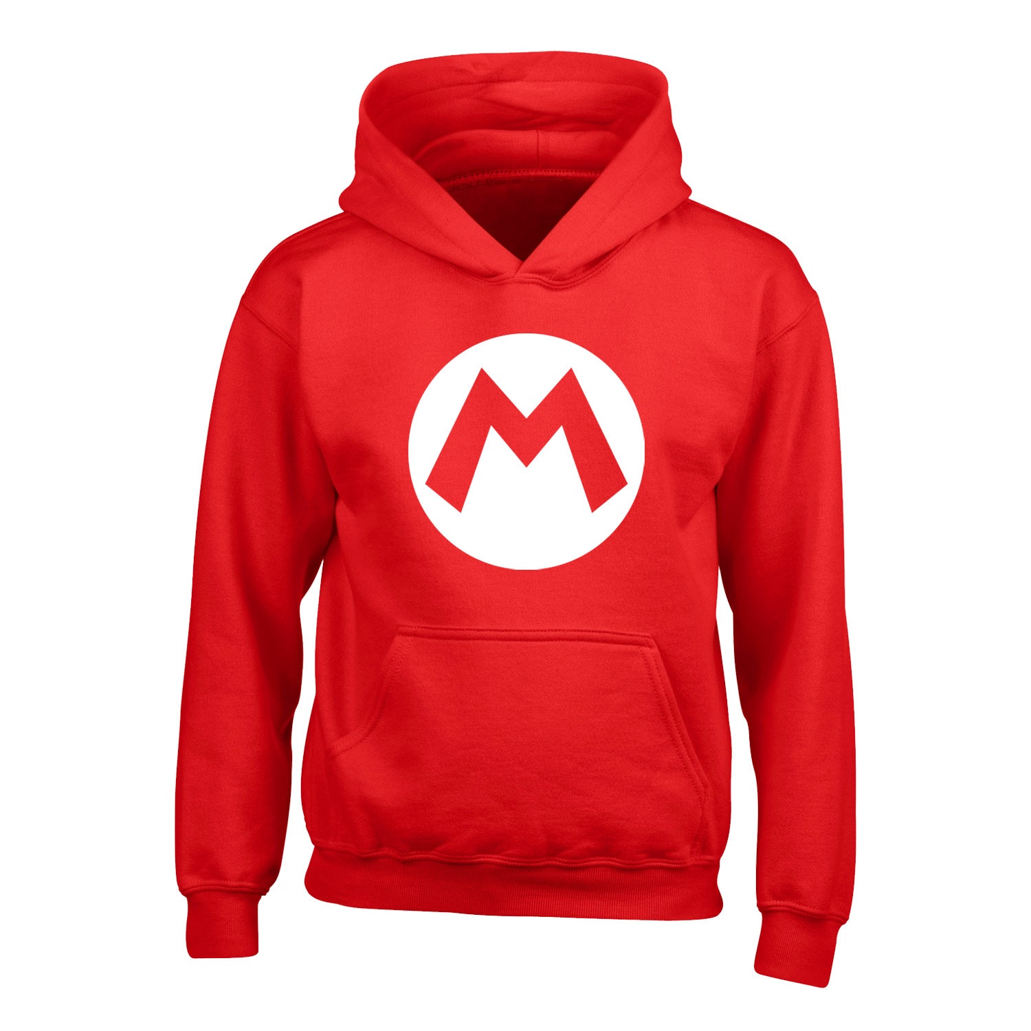 Nintendo Super Mario Hoodie 12-13 Jahre Rot Kinder Unisex Mario Badge