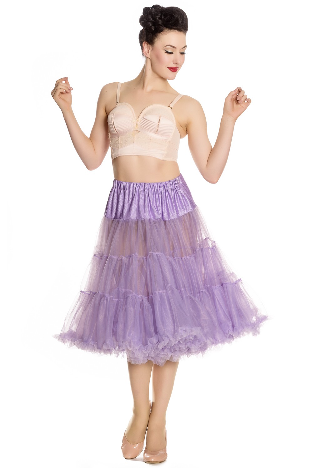 Hell Bunny Petticoat Lang Lavendel XS-M