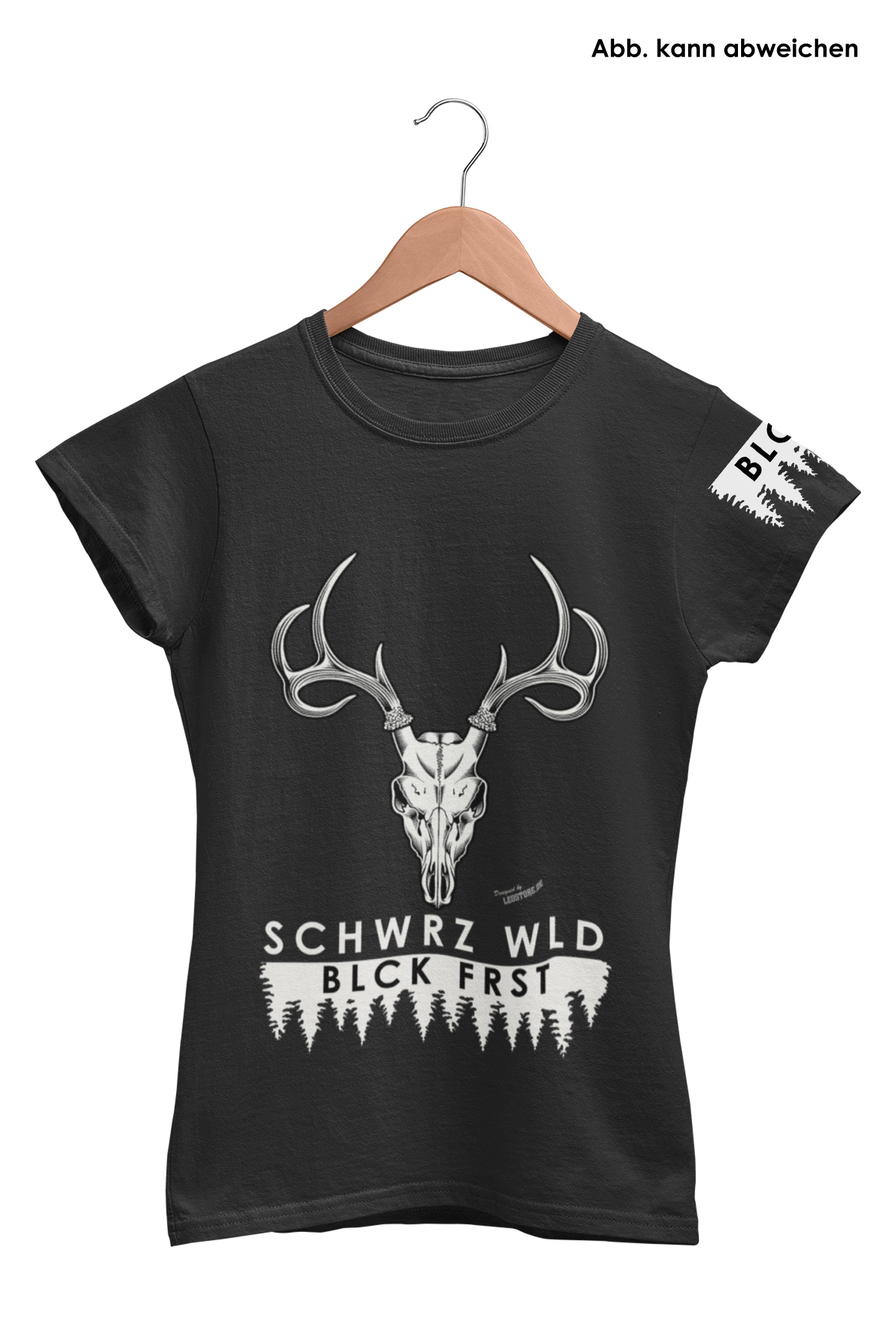 Blck Frst Schwrz Wld Girly XXL mit Ärmellogo, Shirt