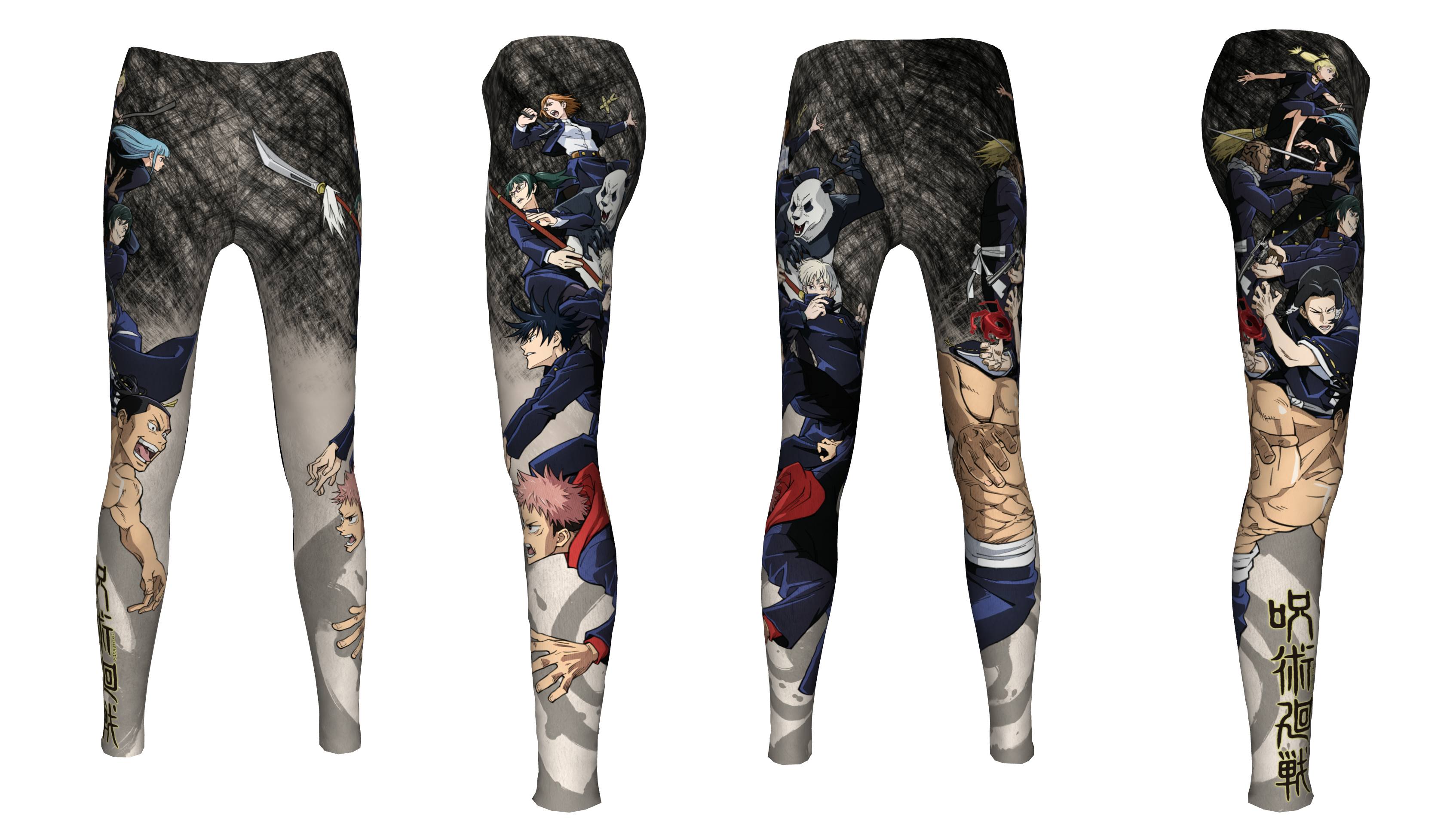 Jujutsu Kaisen Frauenleggins XXL Bunt Fight