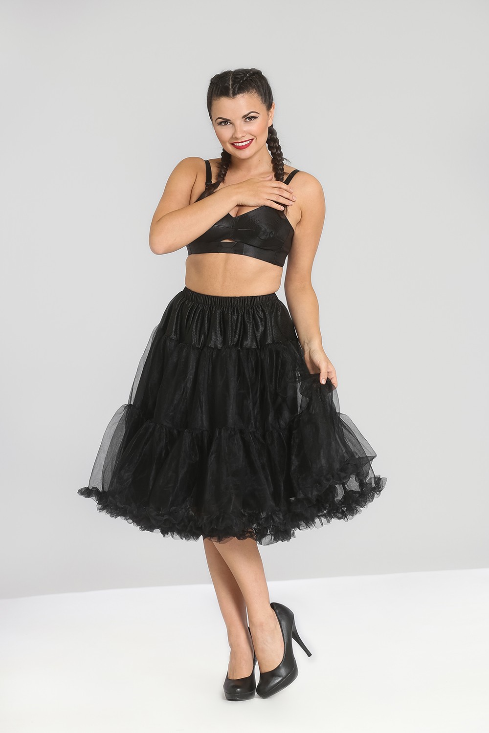 Hell Bunny Polly Petticoat XL/XXL schwarz lang