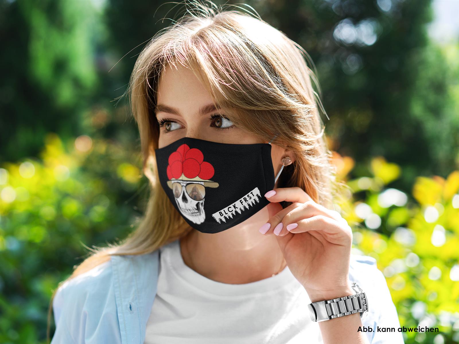 Blck Frst Mund Nasen Maske Bommelschädel Blck Frst Mund Nasen Maske Bommelschädel