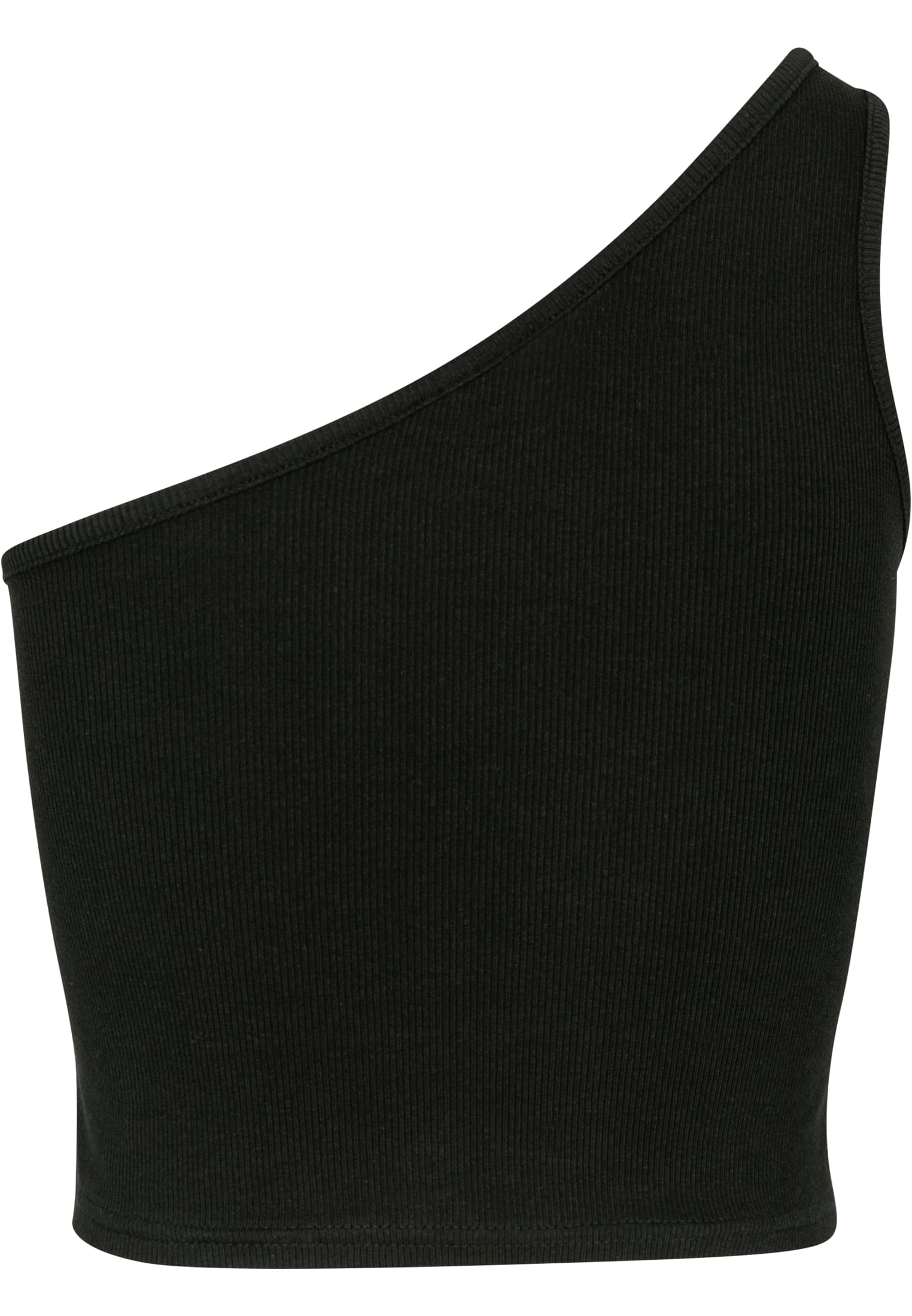 Ladies Cropped Asymmetric Top black XL