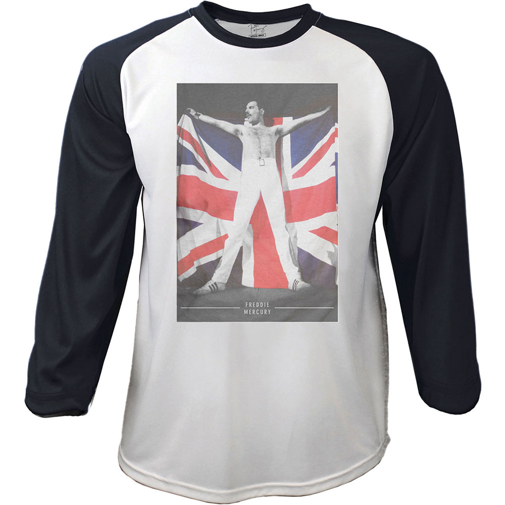 Freddie Mercury Raglan-Longsleeve 3XL Flag