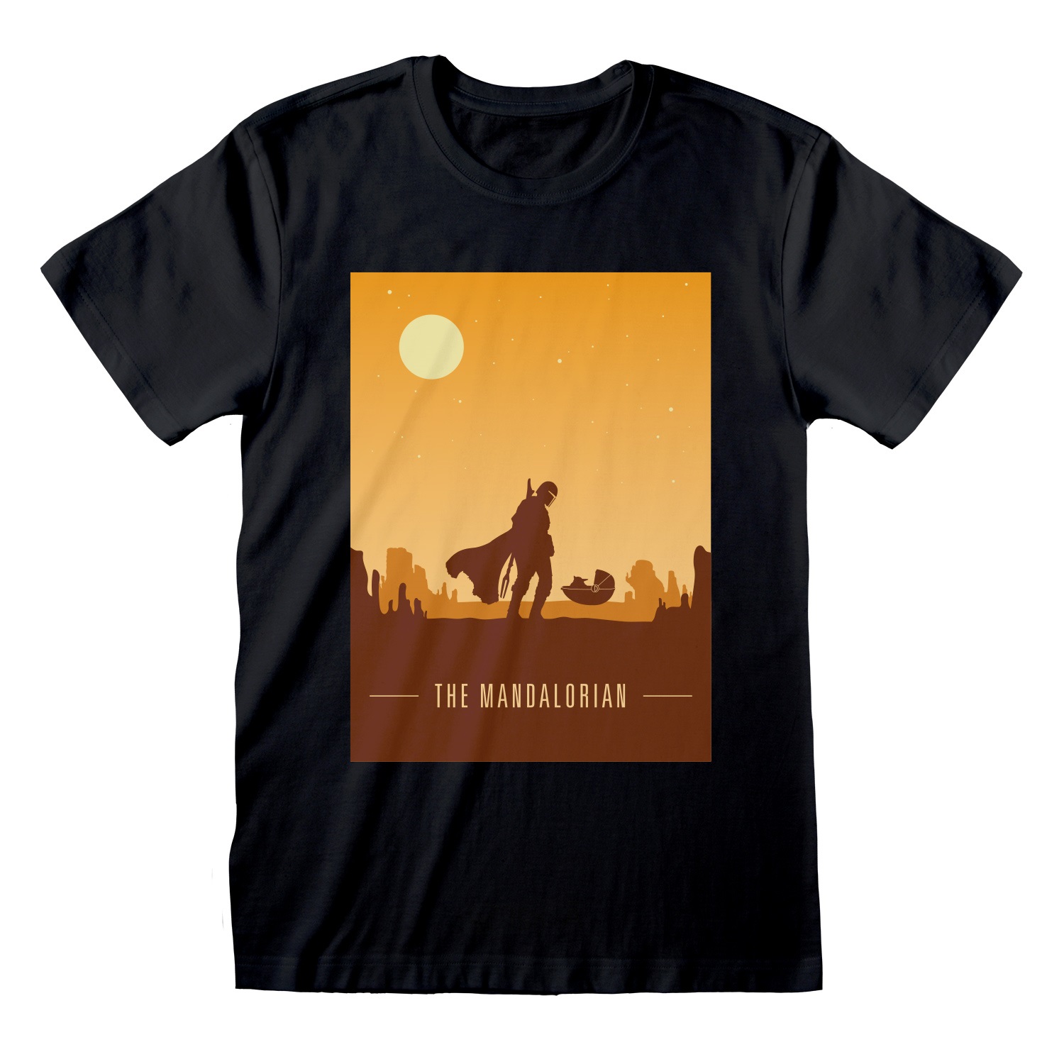 Star Wars Mandalorian T-Shirt L Retro Poster