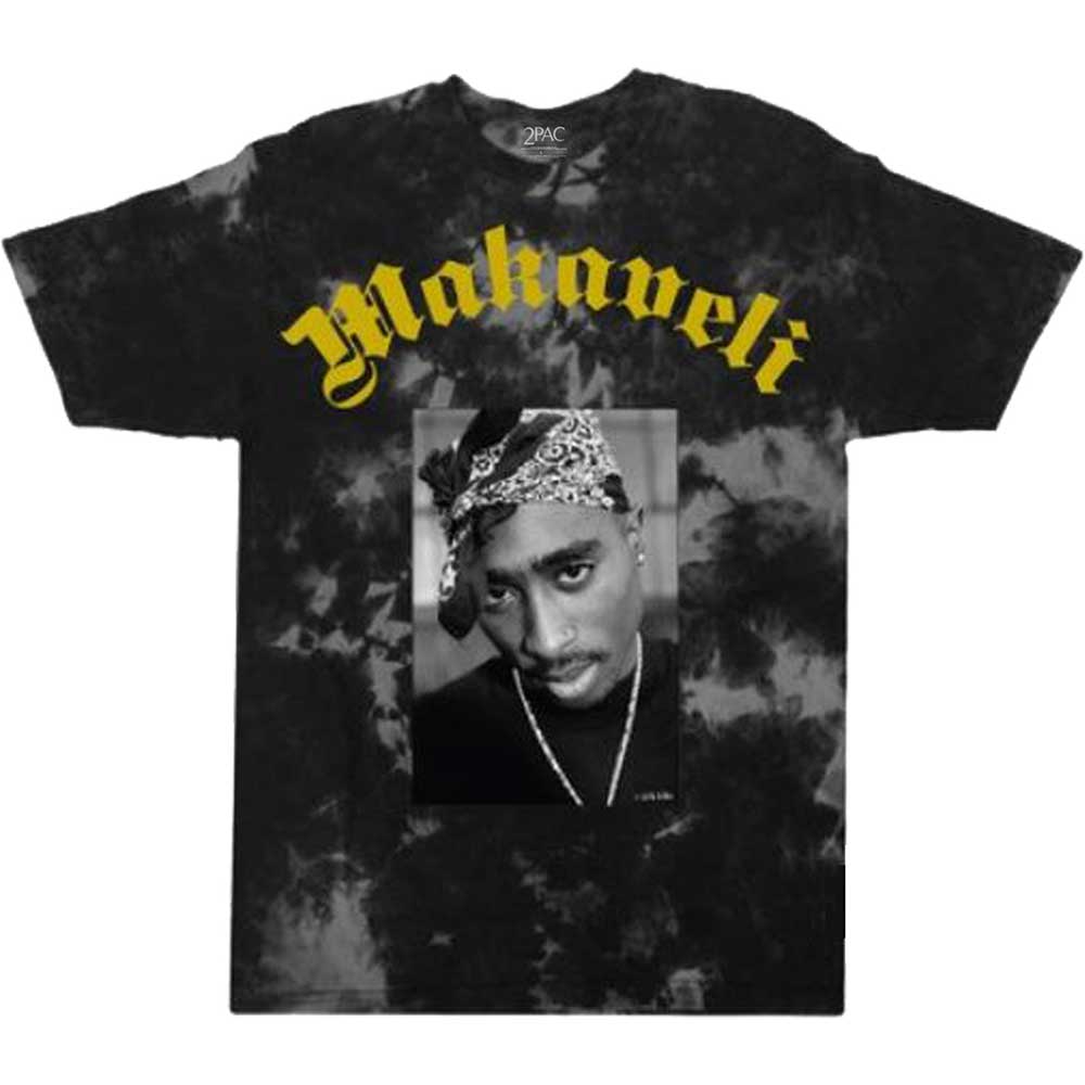 Tupac T-shirt 3XL Makaveli Acid-Wash & Rückseitendruck Grau
