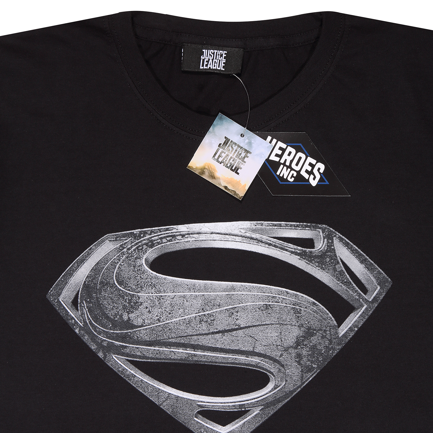 DC Justice League Movie T-Shirt XXL Schwarz Unisex Superman Black Logo