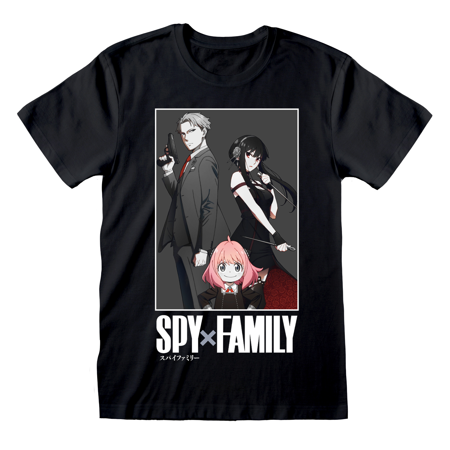 Spy x Family T-Shirt XL Schwarz Unisex Family Photo