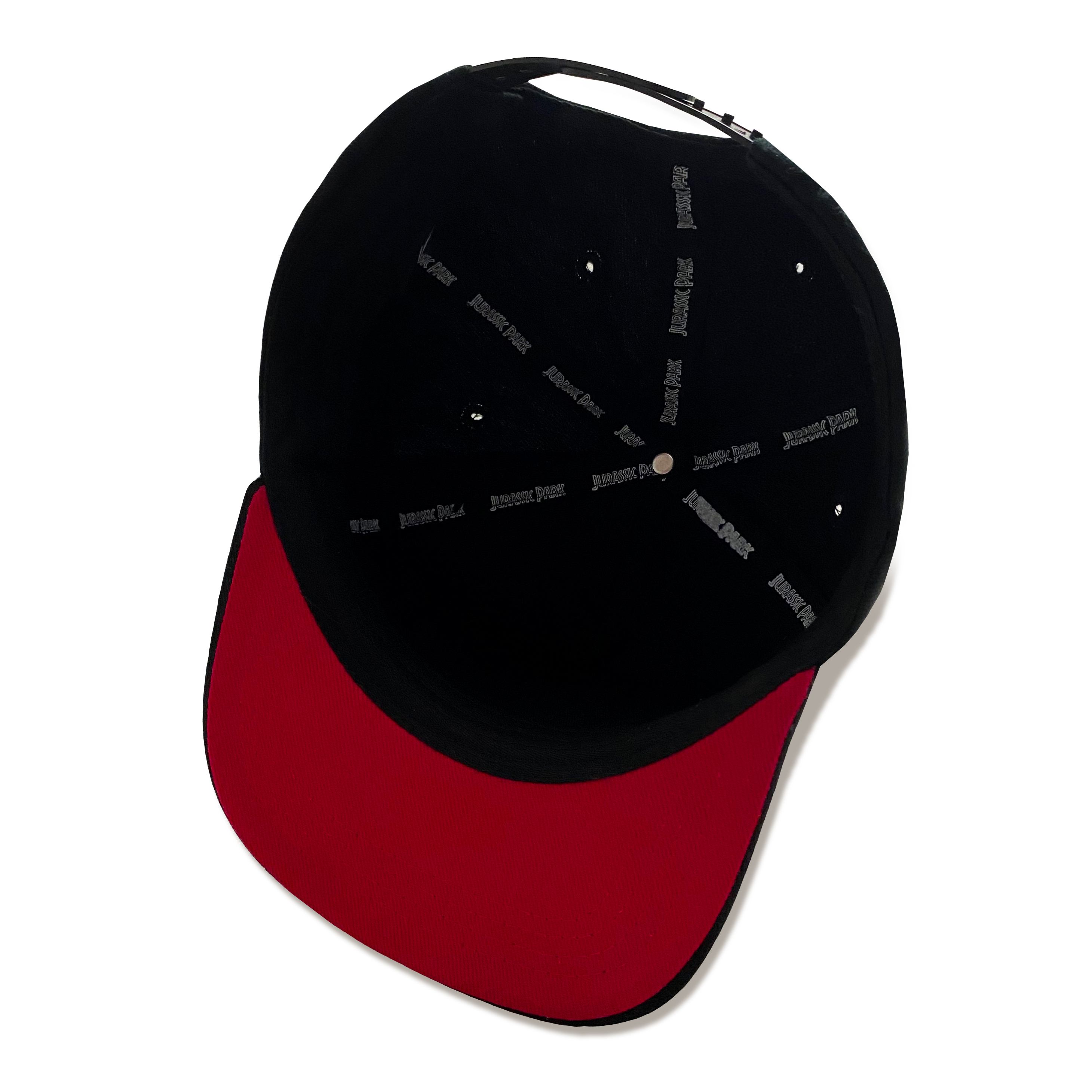 Jurassic Park Snapback Cap  Schwarz Red Logo