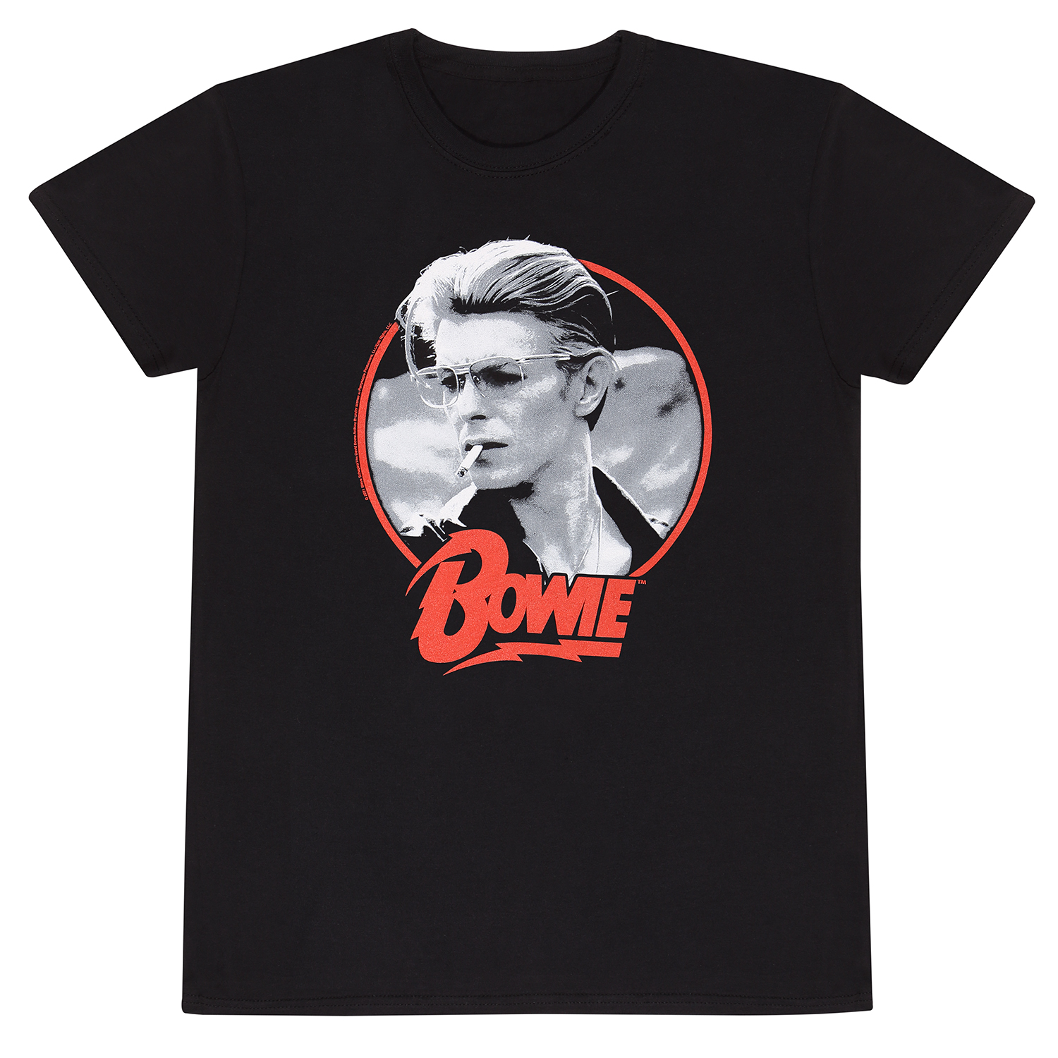 David Bowie T-Shirt S Schwarz Unisex Smoking