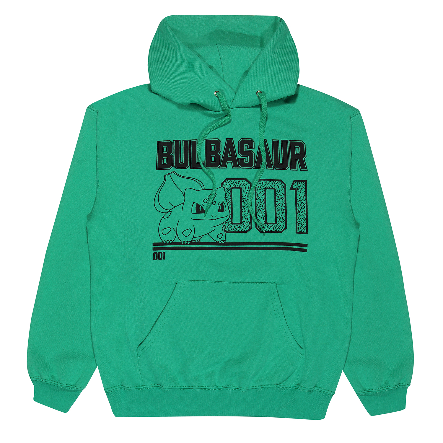 Pokemon Hoodie S Grün Unisex Bulbasaur Line Art