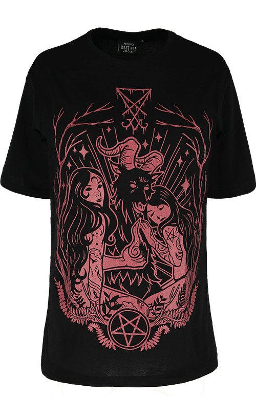 Restyle T-Shirt Lucifer Burgundy XS