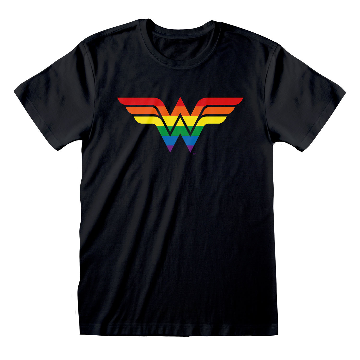 DC Wonder Woman T-Shirt S Logo Pride Schwarz