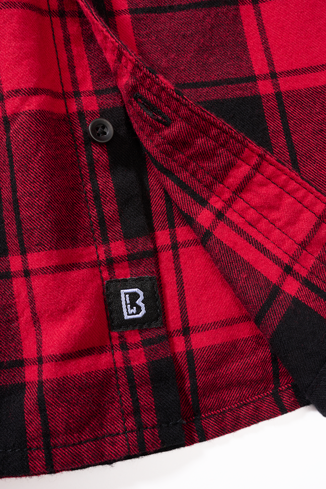 Brandit Kinderhemd 170/176 Rot/Schwarz kariert Check Shirt Long Sleeve
