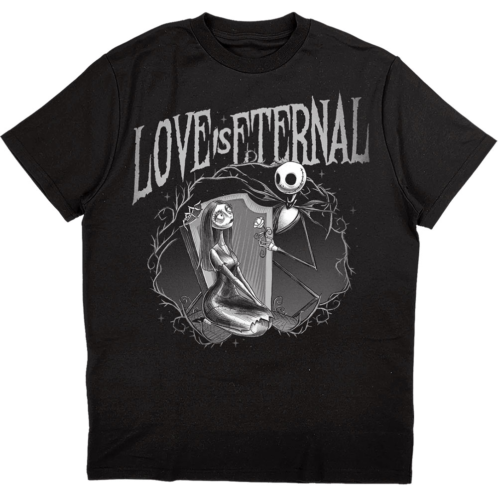 The Nightmare Before Christmas T-Shirt XXL Jack & Sally Love Is Eternal Schwarz